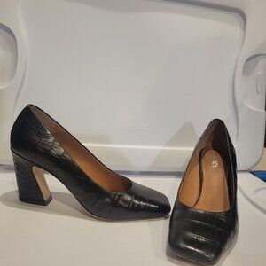 Franco Sarto Graciana Pump - Black Croco Print Leather
